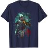 image:imageStar Wars Boba Fett Grunge Profile Graphic TShirt TShirtNavy Blue