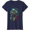 image:imageStar Wars Boba Fett Grunge Profile Graphic TShirt TShirtNavy Blue