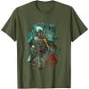 image:imageStar Wars Boba Fett Grunge Profile Graphic TShirt TShirtOlive Green