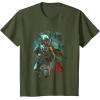 image:imageStar Wars Boba Fett Grunge Profile Graphic TShirt TShirtOlive Green