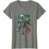 image:imageStar Wars Boba Fett Grunge Profile Graphic TShirt TShirtOlive Heather