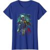 image:imageStar Wars Boba Fett Grunge Profile Graphic TShirt TShirtRoyal Blue