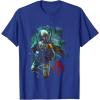 image:imageStar Wars Boba Fett Grunge Profile Graphic TShirt TShirtRoyal Blue