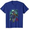 image:imageStar Wars Boba Fett Grunge Profile Graphic TShirt TShirtRoyal Blue