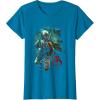 image:imageStar Wars Boba Fett Grunge Profile Graphic TShirt TShirtSapphire Blue