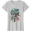 image:imageStar Wars Boba Fett Grunge Profile Graphic TShirt TShirtSilver Grey