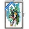 image:imageTrends International Star Wars Saga  Boba Fett  Water Color Wall Poster 34L x 224W Premium Unframed VersionBarnwood Framed Version