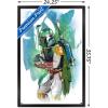 image:imageTrends International Star Wars Saga  Boba Fett  Water Color Wall Poster 34L x 224W Premium Unframed VersionBlack Framed Version