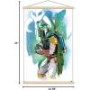 image:imageTrends International Star Wars Saga  Boba Fett  Water Color Wall Poster 34L x 224W Premium Unframed VersionPremium Print and Beechwood Hanger Bundle