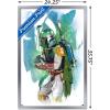 image:imageTrends International Star Wars Saga  Boba Fett  Water Color Wall Poster 34L x 224W Premium Unframed VersionSilver Framed Version