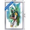 image:imageTrends International Star Wars Saga  Boba Fett  Water Color Wall Poster 34L x 224W Premium Unframed VersionSilver Framed Version