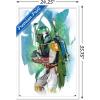 image:imageTrends International Star Wars Saga  Boba Fett  Water Color Wall Poster 34L x 224W Premium Unframed VersionWhite Framed Version
