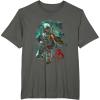 image:imageStar Wars Boba Fett Grunge Profile Graphic TShirt TShirtAsphalt Grey