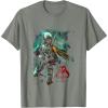 image:imageStar Wars Boba Fett Grunge Profile Graphic TShirt TShirtOlive Heather
