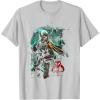 image:imageStar Wars Boba Fett Grunge Profile Graphic TShirt TShirtSilver Grey