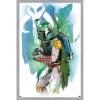 image:imageTrends International Star Wars Saga  Boba Fett  Water Color Wall Poster 34L x 224W Premium Unframed VersionGray Framed Version