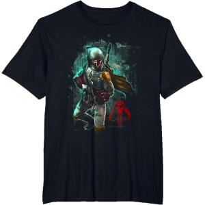 image:imageStar Wars Boba Fett Grunge Profile Graphic TShirt TShirtBlack