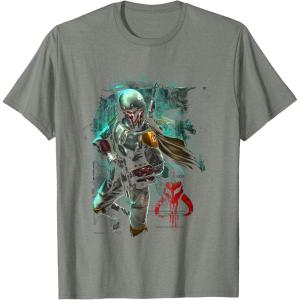 image:imageStar Wars Boba Fett Grunge Profile Graphic TShirt TShirtOlive Heather