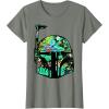 image:imageStar Wars Classic Hawaiian Print Boba Fett Helmet TShirt C2 TShirtOlive Heather