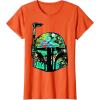 image:imageStar Wars Classic Hawaiian Print Boba Fett Helmet TShirt C2 TShirtOrange
