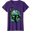 image:imageStar Wars Classic Hawaiian Print Boba Fett Helmet TShirt C2 TShirtPurple