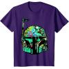 image:imageStar Wars Classic Hawaiian Print Boba Fett Helmet TShirt C2 TShirtPurple