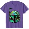 image:imageStar Wars Classic Hawaiian Print Boba Fett Helmet TShirt C2 TShirtPurple Heather