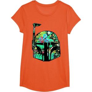 image:imageStar Wars Classic Hawaiian Print Boba Fett Helmet TShirt C2 TShirtOrange
