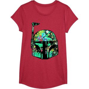 image:imageStar Wars Classic Hawaiian Print Boba Fett Helmet TShirt C2 TShirtRed Heather