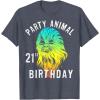 image:imageStar Wars Chewie Party Animal 21st Birthday Color Portrait TShirtHeather Blue