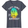 image:imageStar Wars Chewie Party Animal 21st Birthday Color Portrait TShirtHeather Blue