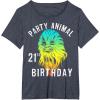 image:imageStar Wars Chewie Party Animal 21st Birthday Color Portrait TShirtHeather Blue