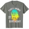 image:imageStar Wars Chewie Party Animal 21st Birthday Color Portrait TShirtOlive Heather