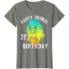 image:imageStar Wars Chewie Party Animal 21st Birthday Color Portrait TShirtOlive Heather