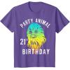 image:imageStar Wars Chewie Party Animal 21st Birthday Color Portrait TShirtPurple Heather