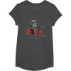 image:imageStar Wars Classic Boba Fett Samurai Kanji Retro Poster TShirtDark Heather Grey