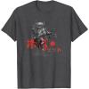 image:imageStar Wars Classic Boba Fett Samurai Kanji Retro Poster TShirtDark Heather Grey