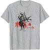image:imageStar Wars Classic Boba Fett Samurai Kanji Retro Poster TShirtHeather Grey