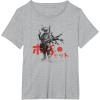 image:imageStar Wars Classic Boba Fett Samurai Kanji Retro Poster TShirtHeather Grey