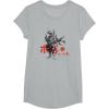 image:imageStar Wars Classic Boba Fett Samurai Kanji Retro Poster TShirtHeather Grey