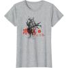 image:imageStar Wars Classic Boba Fett Samurai Kanji Retro Poster TShirtHeather Grey
