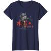 image:imageStar Wars Classic Boba Fett Samurai Kanji Retro Poster TShirtNavy Blue