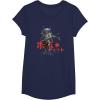 image:imageStar Wars Classic Boba Fett Samurai Kanji Retro Poster TShirtNavy Blue