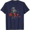 image:imageStar Wars Classic Boba Fett Samurai Kanji Retro Poster TShirtNavy Blue