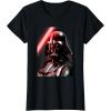image:imageStar Wars Classic Darth Vader Red Lightsaber Retro Portrait TShirtBlack