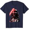 image:imageStar Wars Classic Darth Vader Red Lightsaber Retro Portrait TShirtNavy Blue