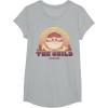image:imageStar Wars The Mandalorian The Child Retro Line Portrait TShirtHeather Grey