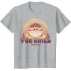 image:imageStar Wars The Mandalorian The Child Retro Line Portrait TShirtHeather Grey
