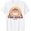 image:imageStar Wars The Mandalorian The Child Retro Line Portrait TShirtWhite