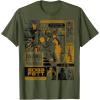 image:imageStar Was Boba Fett Retro Mandalorian Poster TShirtOlive Green